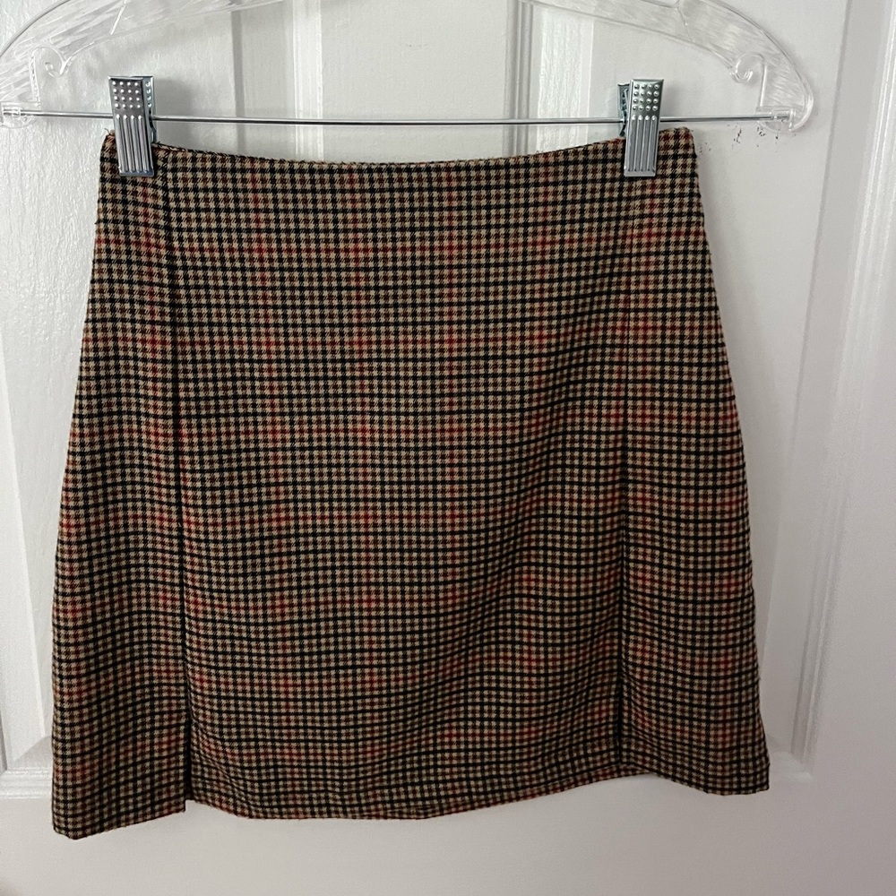 Plaid mini skirt